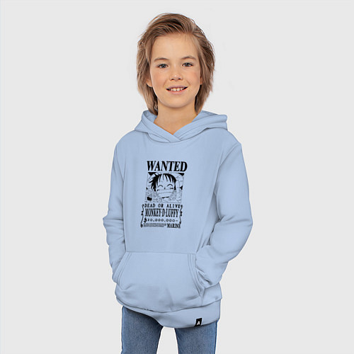 Детская толстовка-худи Первая листовка Луффи Ван Пис / Мягкое небо – фото 3