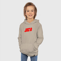 Толстовка детская хлопковая Judo red, цвет: миндальный — фото 2