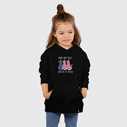 Толстовка детская хлопковая Гордый и сумасшедший американский кошатник, цвет: черный — фото 2