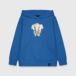 Толстовка детская хлопковая Слон в геометрическом стиле, цвет: синий