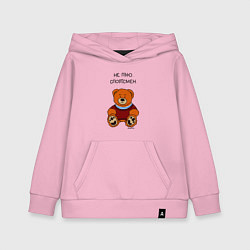 Толстовка детская хлопковая Мишка в тельняшке спортсмен, цвет: светло-розовый