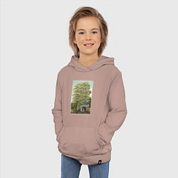 Толстовка детская хлопковая Хаяо Миядзаки - studio ghibli, цвет: пыльно-розовый — фото 2