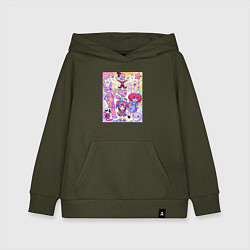 Толстовка детская хлопковая The amazing digital circus together, цвет: хаки