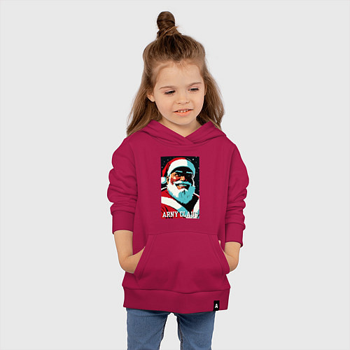 Детская толстовка-худи Arnold Schwarzenegger - Santa Claus / Маджента – фото 4