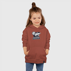Толстовка детская хлопковая Межпланетный спутник, цвет: кирпичный — фото 2