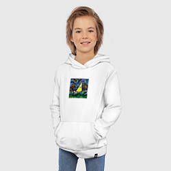 Толстовка детская хлопковая Картина маслом НЛО, цвет: белый — фото 2