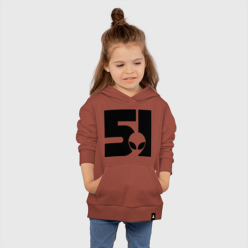 Детская толстовка-худи Area 51 / Кирпичный – фото 4