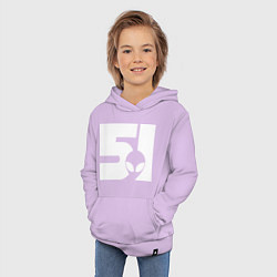 Толстовка детская хлопковая Зона 51, цвет: лаванда — фото 2