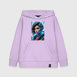 Детская толстовка-худи Cyber girl - ai art
