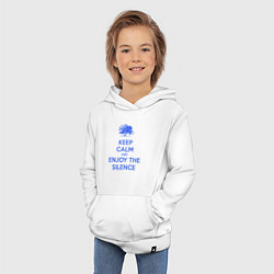 Толстовка детская хлопковая Keep calm and enjoy the silence, цвет: белый — фото 2