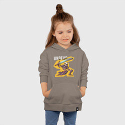 Толстовка детская хлопковая Нежеланно бессмертный авантюрист - скелет, цвет: утренний латте — фото 2