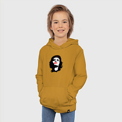 Толстовка детская хлопковая Revolution girl, цвет: горчичный — фото 2