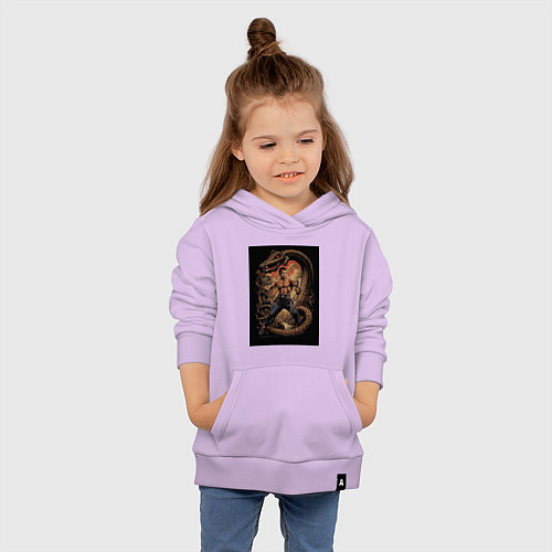 Детская толстовка-худи Боец Муай Тай / Лаванда – фото 4