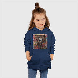 Толстовка детская хлопковая Яркий медведь, цвет: тёмно-синий — фото 2
