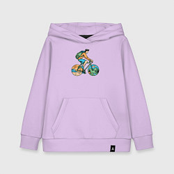 Толстовка детская хлопковая Nature biker, цвет: лаванда