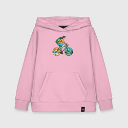 Толстовка детская хлопковая Nature biker, цвет: светло-розовый