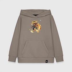 Толстовка детская хлопковая Ип Ка Мин из Геншин Импакт, цвет: утренний латте