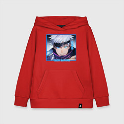 Толстовка детская хлопковая Сатору Годзё портрет Jujutsu Kaisen, цвет: красный