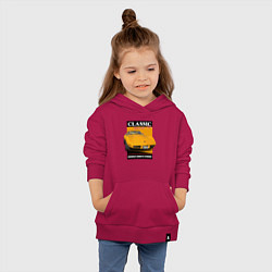 Толстовка детская хлопковая Chevrolet Corvette американский маслкар, цвет: маджента — фото 2