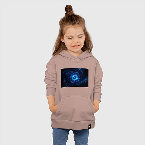 Детская толстовка-худи Взрыв синий геометрической абстракции / Пыльно-розовый – фото 4