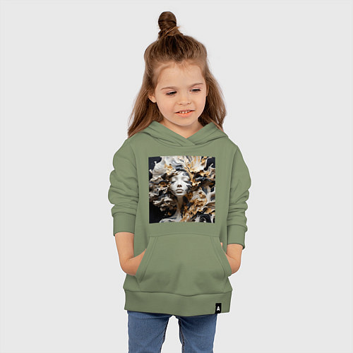 Детская толстовка-худи Девушка из акрила / Авокадо – фото 4