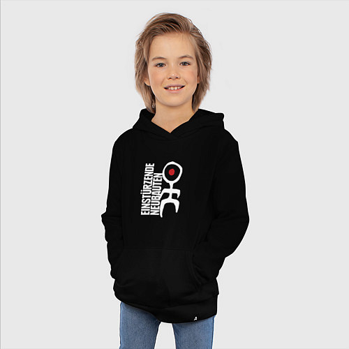 Детская толстовка-худи Einstrzende Neubauten - Logo / Черный – фото 3