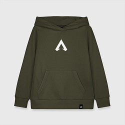 Толстовка детская хлопковая Logo apex, цвет: хаки