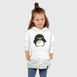 Толстовка детская хлопковая Линукс пингвин, цвет: белый — фото 2