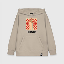 Толстовка детская хлопковая Гусь honk, цвет: миндальный