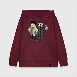 Толстовка детская хлопковая Vault Jay and silent Bob, цвет: меланж-бордовый