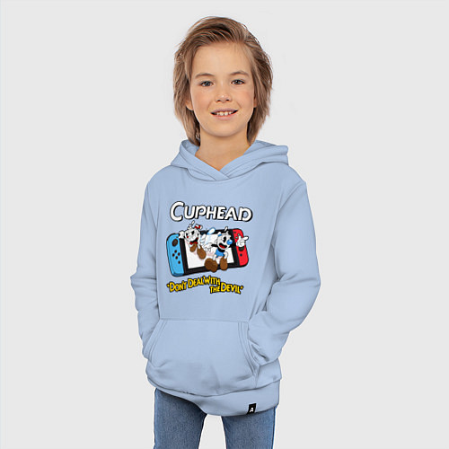 Детская толстовка-худи Switch cuphead / Мягкое небо – фото 3