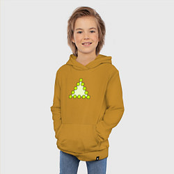 Толстовка детская хлопковая Треугольник из кругов, цвет: горчичный — фото 2