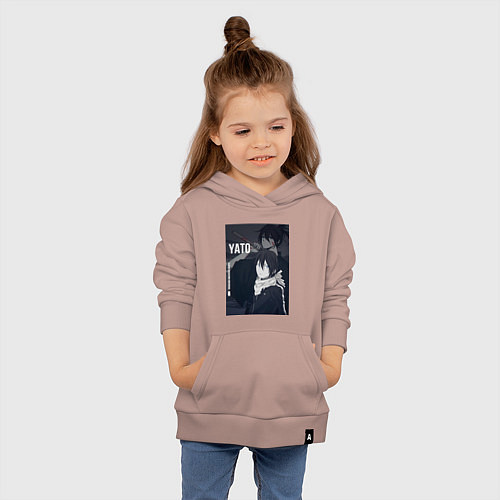 Детская толстовка-худи Бездомный бог Ято / Пыльно-розовый – фото 4