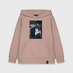 Толстовка детская хлопковая Бездомный бог Ято, цвет: пыльно-розовый