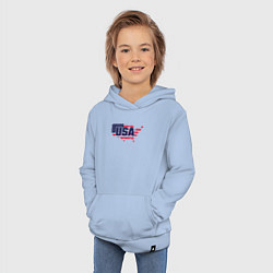 Толстовка детская хлопковая Map USA, цвет: мягкое небо — фото 2