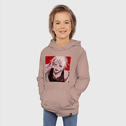 Толстовка детская хлопковая Токийский гуль Сузуя, цвет: пыльно-розовый — фото 2
