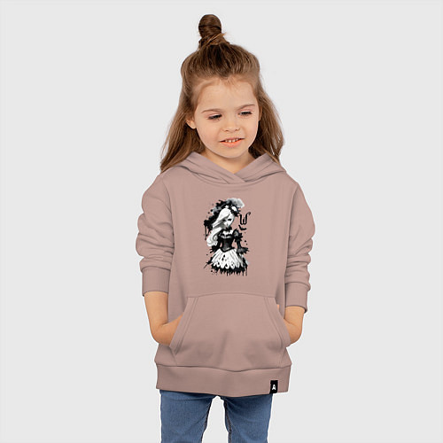 Детская толстовка-худи Baby witch - fantasy ai art / Пыльно-розовый – фото 4