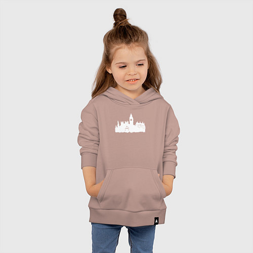Детская толстовка-худи Tardis London / Пыльно-розовый – фото 4