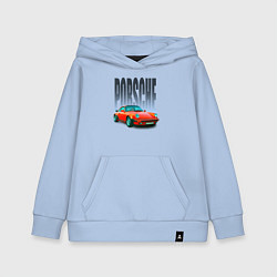 Толстовка детская хлопковая Порше 911 немецкий спорткар, цвет: мягкое небо
