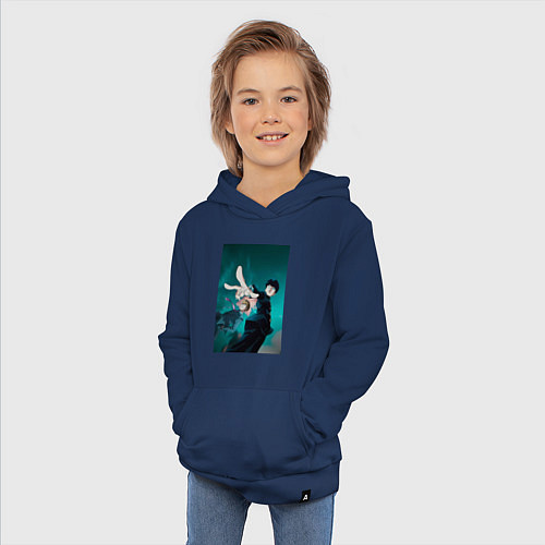 Детская толстовка-худи Моб Психо 100 Шигэо Кагэяма / Тёмно-синий – фото 3