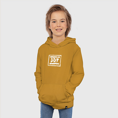 Детская толстовка-худи ДДТ - рок группа / Горчичный – фото 3