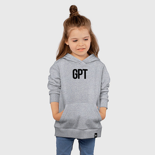 Детская толстовка-худи GPT / Меланж – фото 4