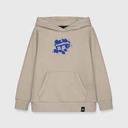 Толстовка детская хлопковая Tardis blue, цвет: миндальный