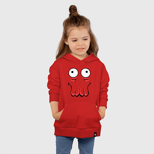 Детская толстовка-худи John Zoidberg Face / Красный – фото 4