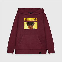 Толстовка детская хлопковая Хроники Безумного Макса - Фуриоса, цвет: меланж-бордовый