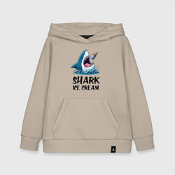 Детская толстовка-худи Shark ice cream - ai art