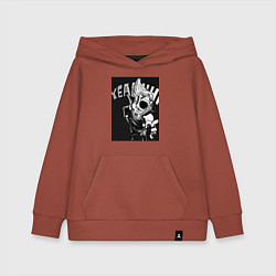 Толстовка детская хлопковая Моя геройская академия комментатор, цвет: кирпичный