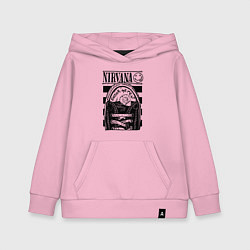 Толстовка детская хлопковая Nirvana grunge rock, цвет: светло-розовый