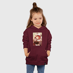 Толстовка детская хлопковая Реинкарнация безработного Эрис Бореас Грейрат кошк, цвет: меланж-бордовый — фото 2