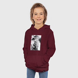 Толстовка детская хлопковая Реинкарнация безработного Рокси Мигурдия учитель м, цвет: меланж-бордовый — фото 2